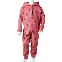 vidaXL Kinderonesie met capuchon 92 oudroze