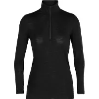 Icebreaker Ondershirt Women 175 Everyday LS Half Zip Black-M
