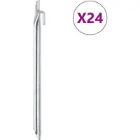 vidaXL Tentharingen 24 st V-vormig Ø20 mm 29,5 cm gegalvaniseerd staal