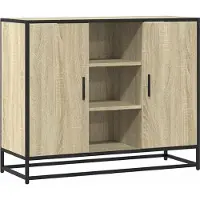 vidaXL Dressoir 92x35x76 cm bewerkt hout sonoma eikenkleurig