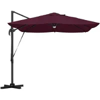 vidaXL Parasol Bordeaux Rood 351 x 250 x 253 cm Polyester en Aluminium