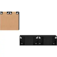 vidaXL TV-kast set, 4 stuks, zwart, eikenlook, houtvezel