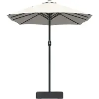 vidaXL Tuinparasol Zand en Antraciet 385 x 209 x 244 cm Polyester