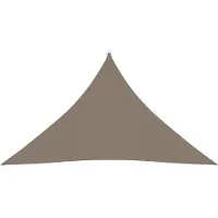 vidaXL Zonnescherm driehoekig 3,5x3,5x4,9 m oxford stof taupe