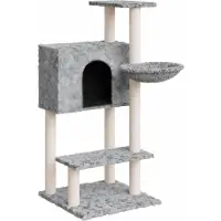 vidaXL Kattenmeubel met sisal krabpalen 108,5 cm lichtgrijs