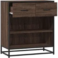 vidaXL Dressoir 68x35x76 cm bewerkt hout bruin eikenkleur