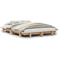 vidaXL Bedframe zonder matras massief grenenhout 120x190 cm
