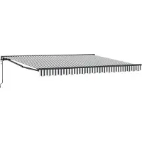 vidaXL Zonnescherm Frame Antraciet en Wit 400 × 300 cm