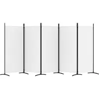 Super Merchant Kamerscherm met 5 panelen 433x180 cm stof wit