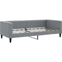 vidaXL Dagbed uitklapbaar, lichtgrijs, 100x190 cm, met stoffen bekleding