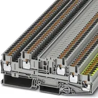 Phoenix Contact 3210547 Installatieklem voor aardleider 5.2 mm Push-Lock-veeraansluiting Toewijzing: Terre Grijs 50 stuk(s) Piece