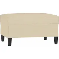 vidaXL Voetenbank 70x55x41 cm stof crèmekleurig
