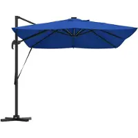 vidaXL Parasol 352 x 251 x 265 cm Polyester en Aluminium Azuurblauw