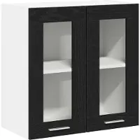 vidaXL Hangkast Zwart Eiken 60 x 31 x 60 cm Bewerkt hout