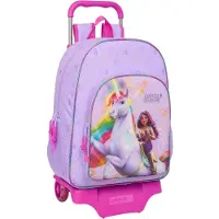 Unicorn Academy Wheeled Backpack Paars Kinderen