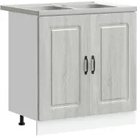vidaXL Keuken Kast Kalmar Grijs Sonoma 80 x 46 x 81,5 cm Bewerkt hout