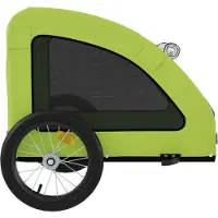 vidaXL Hondenfietstrailer oxford stof en ijzer groen
