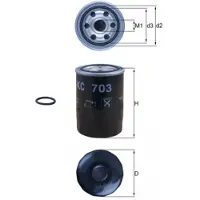 MAHLE ORIGINAL KC 703D Brandstoffilter