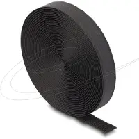 DeLOCK Hook-and-Loop tape on roll with strap L 5 m x W 20 mm black