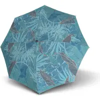 Knirps paraplu T.200 Medium Duomatic Monstera blauw
