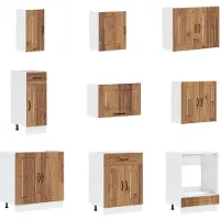 vidaXL Keuken Kast Kalmar Oudhout 80 x 46 x 81,5 cm Bewerkt hout