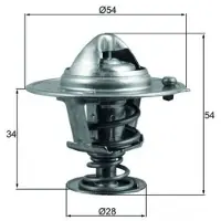 MAHLE ORIGINAL TX 206 88D Thermostaat, koelvloeistof