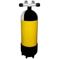 Metalsub 2 Outlets Line 15l 232 2026 Scuba Tank Geel,Zwart