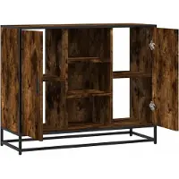 vidaXL Dressoir, gerookt eikenfineer, 92x35x76 cm, houtvezelplaat