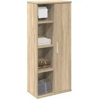 vidaXL Badkamerkast met rolhouder 39x22x90 cm sonoma eikenkleurig