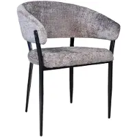 Lizzely Garden & Living SET DEAL: 6 stuks Eetkamerstoel Japandi met armleuning Ziva chenille taupe eetstoel zetel