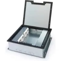 Ocs O.C.S. VELOX kruisdoos 4x stopcontact met randaarde + 8x data - deksel met 4mm inlegdiepte met kunststof oplegrand (33.70.078)