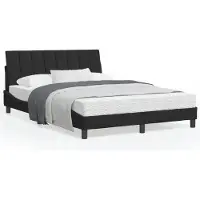 vidaXL Bedframe zonder matras "Hanko" 140x200 cm fluweel zwart