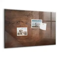 Tulup Whitebord - Rustiek oud hout - 60 x 40 cm - Bruin Magnetisch Bord Kind - Gratis 5 Sterke Magneten + Whiteboard Marker & Wisser - Industrieel Wandbord - Magneetbord Design - Productiviteit Tools