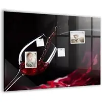 Tulup Whitebord - Wijn - 100 x 70 cm - Rood Magnetic Board - Gratis 5 Sterke Magneten + Whiteboard Marker & Wisser - Interieur Accessoires Kantoor - Foto Magneetbord - Productiviteit Tools