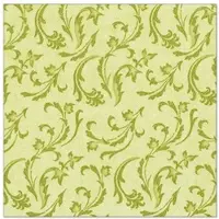 Papstar 5x 50 Servetten ROYAL Collection 1/4 vouw 40 cm x 40 cm olijfgroen Damascato