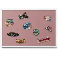 Tulup Magneetbord met Witte Frame - Roze Magneetbord Met Effen Achtergrond - 60 cm x 40 cm - Pastelroze kleur - Memobord Magnetisch - Magnetisch Bord Rechthoekig - Magnetisch Bord voor aan de Wand