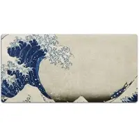 Tulup Bureau Onderlegger - Japanse Kunst Onderlegger Bureau - 100 x 50 cm - Beige Computer Mat - Bureau Pad - Bureau Accessoires - Bureaumat
