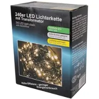 Linder Exclusiv GmbH LED-lichtketting voor buiten, warmwit licht, groene kabel, 240 LED's