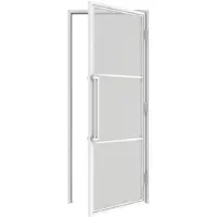 Inova Complete Glazen Binnendeur Met Kozijn 90x215cm - Transparant - Wit - Rechts