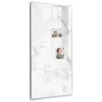 Tulup Whitebord - Glad marmer - 60 x 120 cm - Grijs Magneetbord Design - Gratis 5 Sterke Magneten + Whiteboard Marker & Wisser - Wanddecoratie Kantoor - Magnetisch Bord Kind - Productiviteit Tools
