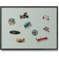 Tulup Magneetbord met Zwarte Frame - Lichtgroen Magneetbord in Effen Kleuren - 80 cm x 60 cm - Celadon kleur - Magneetbord met Effen Frame - Magnetisch Bord Decoratief - Magneetbord Multifunctioneel