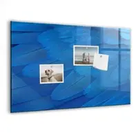 Tulup Whitebord - Vogelveer - 60 x 40 cm - Blauw Magnet Board - Gratis 5 Sterke Magneten + Whiteboard Marker & Wisser - Stylish Memo Board - Magneetbord Foto - Notitiebord Werkplek