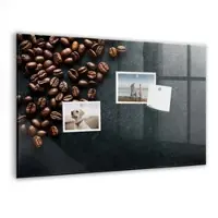 Tulup Whitebord - Groene koffiebonen - 60 x 40 cm - Bruin Magneetbord Muur - Gratis 5 Sterke Magneten + Whiteboard Marker & Wisser - Design Memobord - Memo Bord - Ideeënbord Thuiswerkplek
