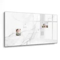 Tulup Whitebord - Decoratief licht marmer - 120 x 60 cm - Wit Magnetisch Bord - Gratis 5 Sterke Magneten + Whiteboard Marker & Wisser - Minimalistisch Prikbord - Magnetisch Bord Kind - Planning Muur