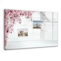 Tulup Whitebord - Lentebloemen - 60 x 40 cm - Veelkleurig Magnet Board - Gratis 5 Sterke Magneten + Whiteboard Marker & Wisser - Scandinavisch Design Bord - Magneetbord Keuken - Planning Muur