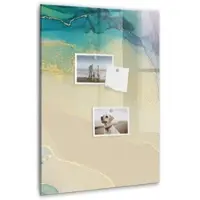 Tulup Whitebord - Lichtgekleurd marmer - 40 x 60 cm - Paars Magnetisch Wandbord - Gratis 5 Sterke Magneten + Whiteboard Marker & Wisser - Stylish Memo Board - Magneetbord Foto - Notitiebord Werkplek