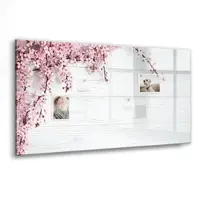 Tulup Whitebord - Lentebloemen - 120 x 60 cm - Veelkleurig Magneetbord Foto - Gratis 5 Sterke Magneten + Whiteboard Marker & Wisser - Moderne Wanddecoratie - Foto Magneetbord - Planning Muur