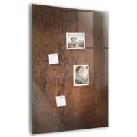 Tulup Whitebord - Donker hout - 70 x 100 cm - Bruin Magnet Board - Gratis 5 Sterke Magneten + Whiteboard Marker & Wisser - Decoratief Magnetisch Bord - Magneetbord Rechthoekig - Productiviteit Tools