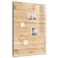 Tulup Whitebord - Lichtpanelen - 70 x 100 cm - Bruin Memo Bord - Gratis 5 Sterke Magneten + Whiteboard Marker & Wisser - Stylish Memo Board - Magnetisch Bord - Planning Muur