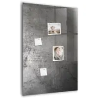 Tulup Whitebord - Bekrast metaal - 70 x 100 cm - Grijs Magnet Board - Gratis 5 Sterke Magneten + Whiteboard Marker & Wisser - Stylish Memo Board - Magneetbord Rechthoekig - Planning Muur